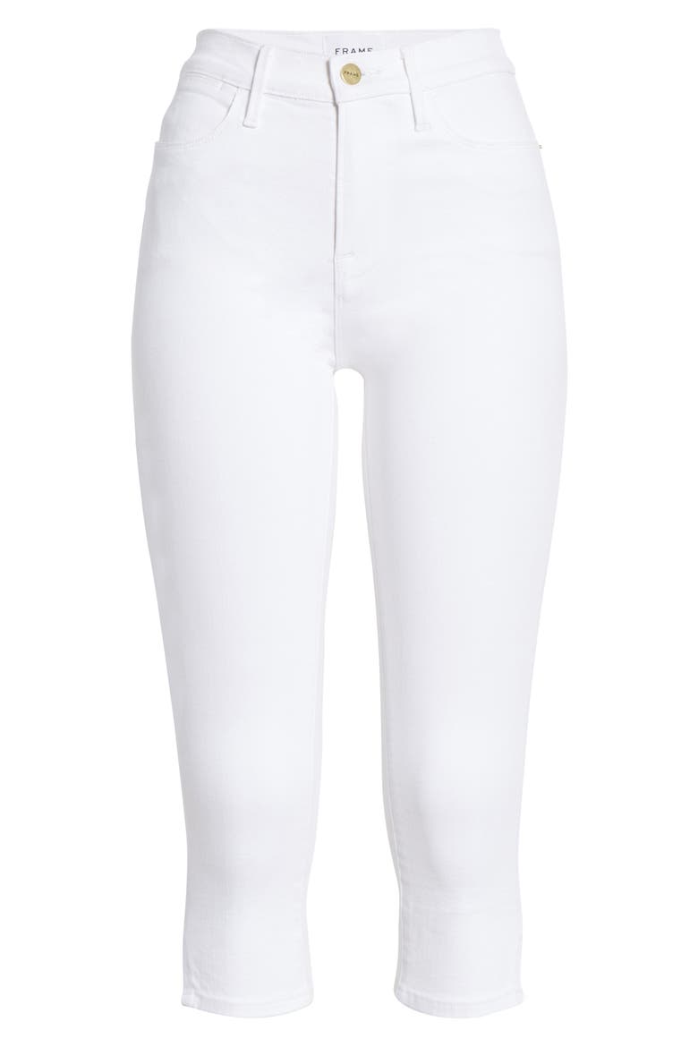 Le High Pedal Pusher Jeans, Alternate, color, BLANC