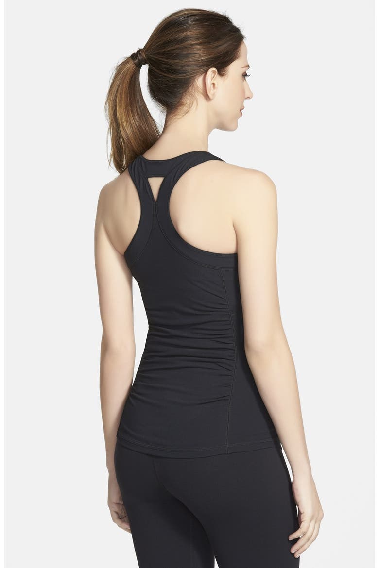Active Racerback Maternity Tank Top, Alternate, color, JET BLACK