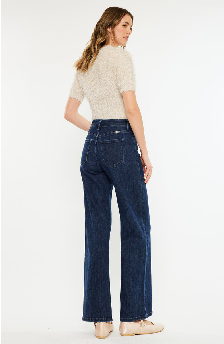 KanCan Norie High Rise Wide Leg Jeans, Alternate, color, Dark Wash