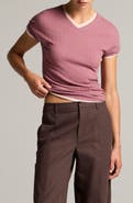 Vince Pointelle V-Neck Sweater