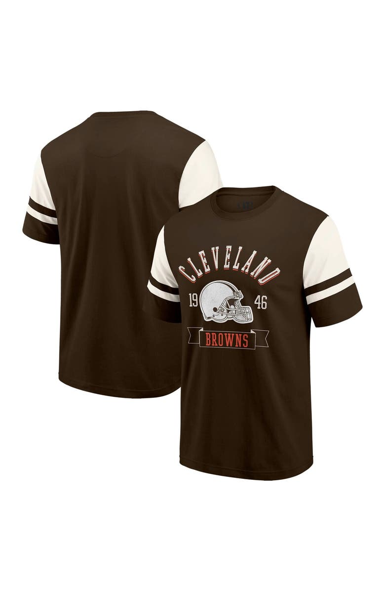 Darius Rucker Collection by Fanatics Men's Darius Rucker Collection by Fanatics  Brown Cleveland Browns Football T-Shirt, Alternate, color, Brown