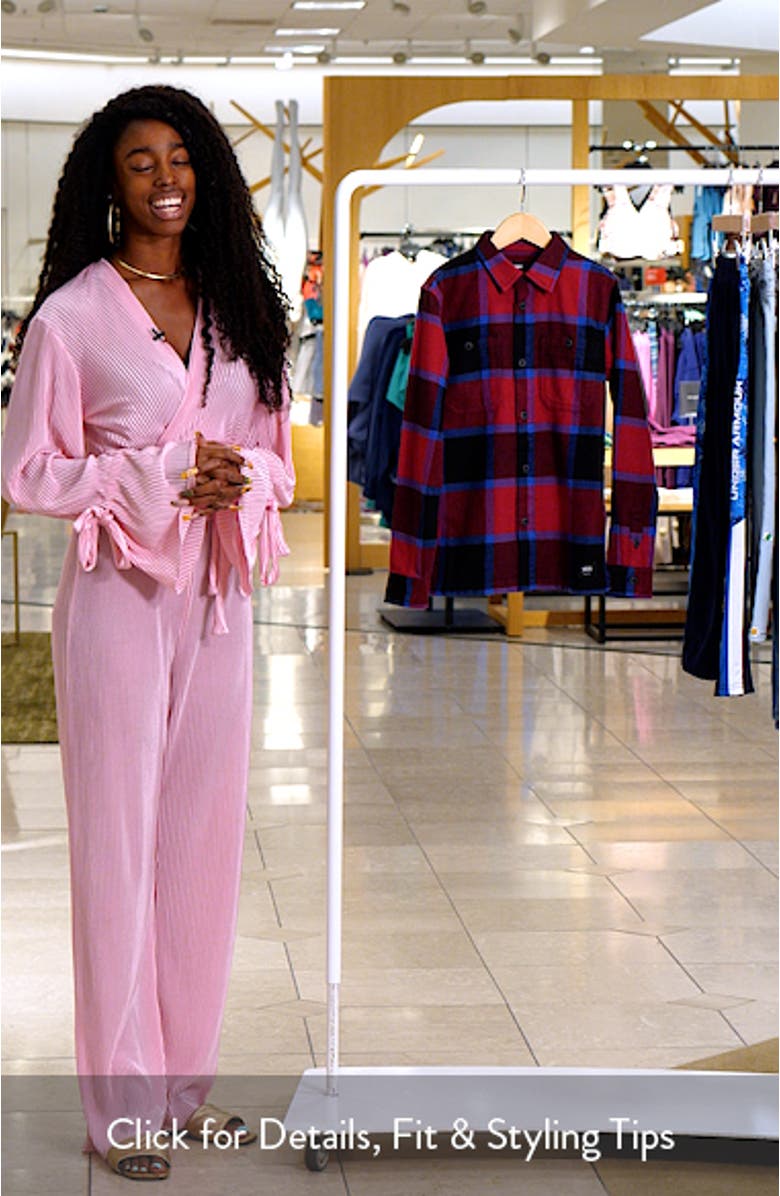 Kids' Larkspur Buffalo Check Cotton Flannel Button-Up Shirt, sales video thumbnail