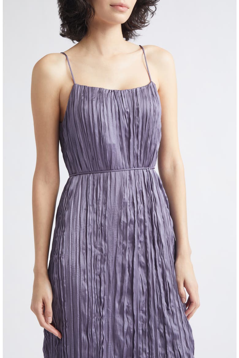Esme Plissé Midi Slipdress, Alternate, color, DUSK