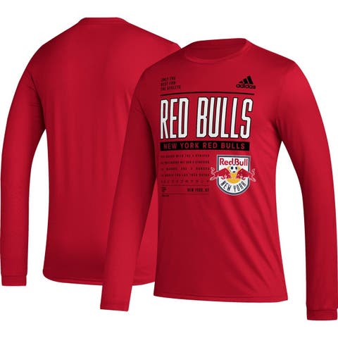 Men's adidas Red New York Red Bulls 2023 Club DNA Long Sleeve AEROREADY T-Shirt