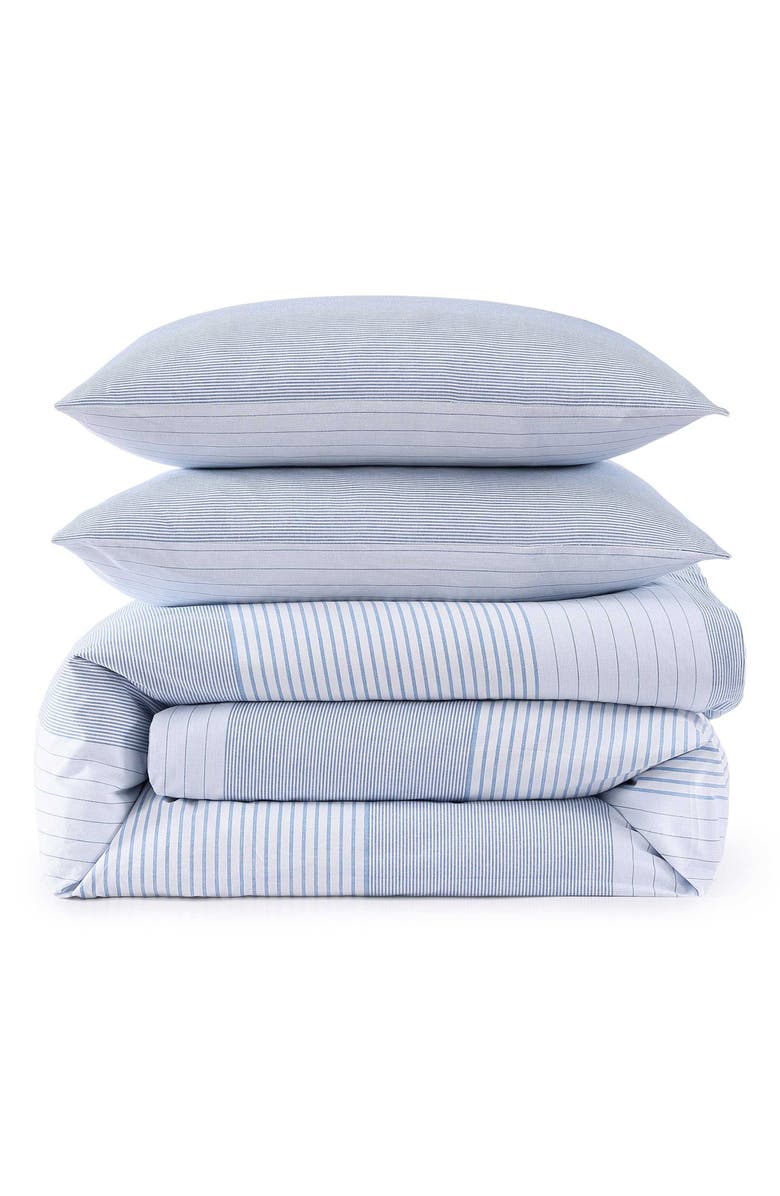 Tommy Hilfiger Modern Stripe Comforter & Shams Set, Main, color, Blue