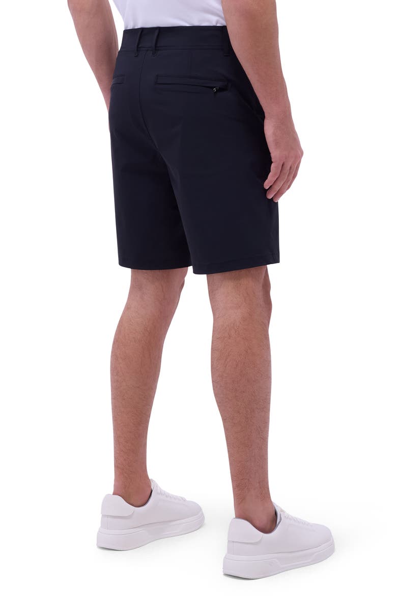 Bugatchi Theo Tech Chino Shorts, Alternate, color, Black