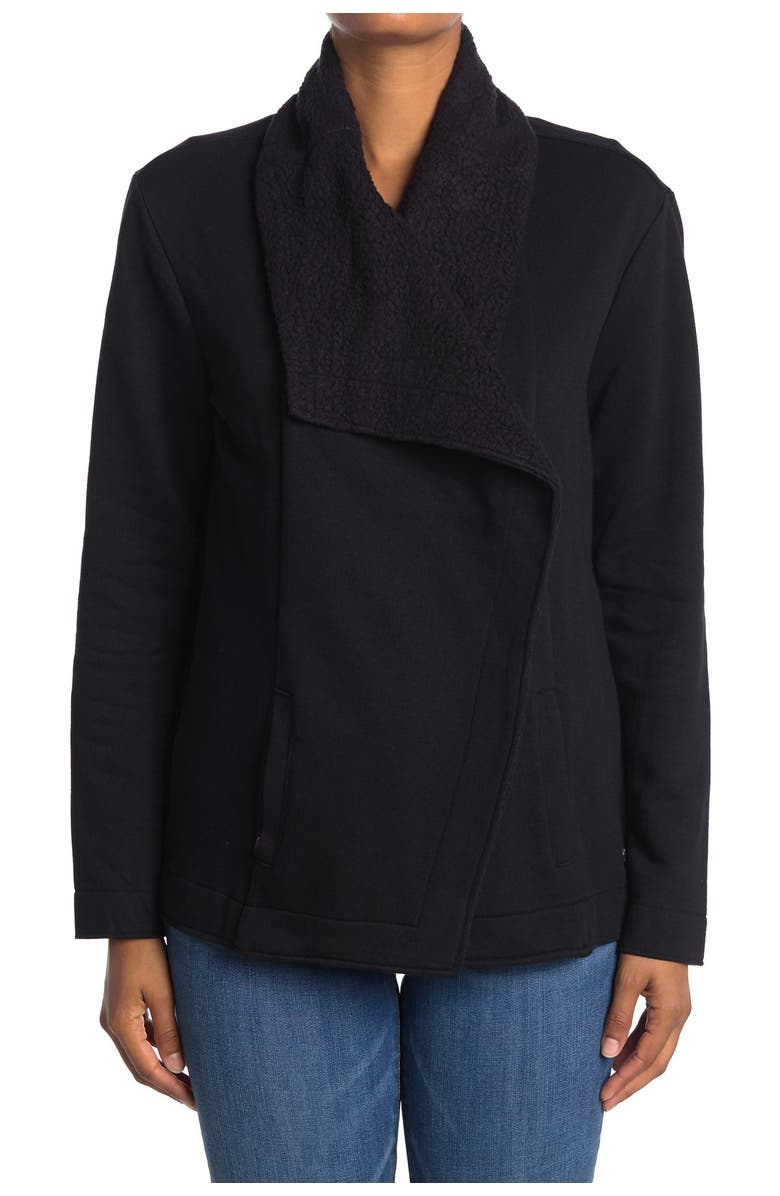 JAG Tiffany Shawl Collar Faux Shearling Lined Cardigan, Alternate, color, 