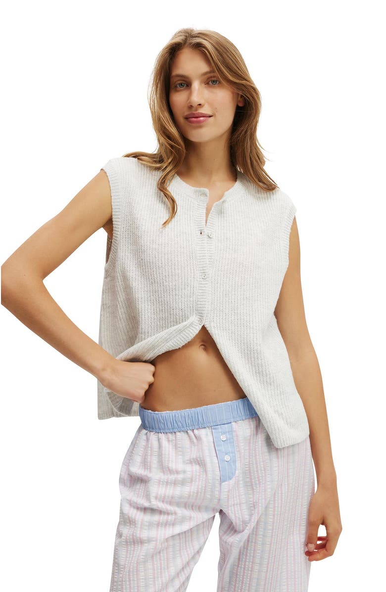 COTTON ON BODY Women's Knit Button Up Vest, Main, color, 