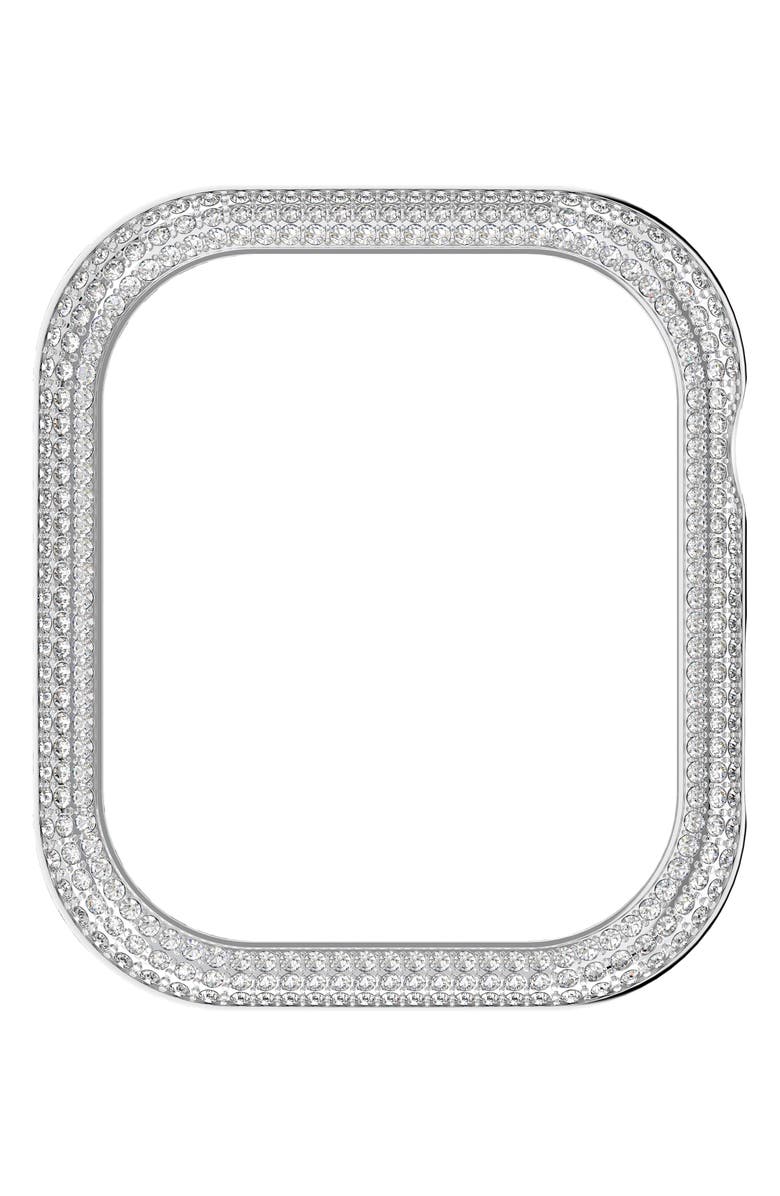 Swarovski Sparkling Pavé 41mm Apple Watch<sup>®</sup> Case Attachment, Main, color, Silver