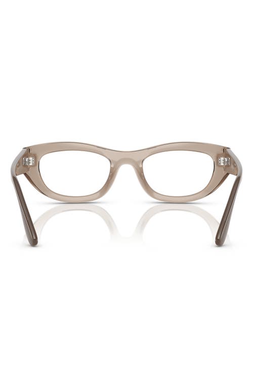Vogue 51mm Oval Optical Glasses In Brown