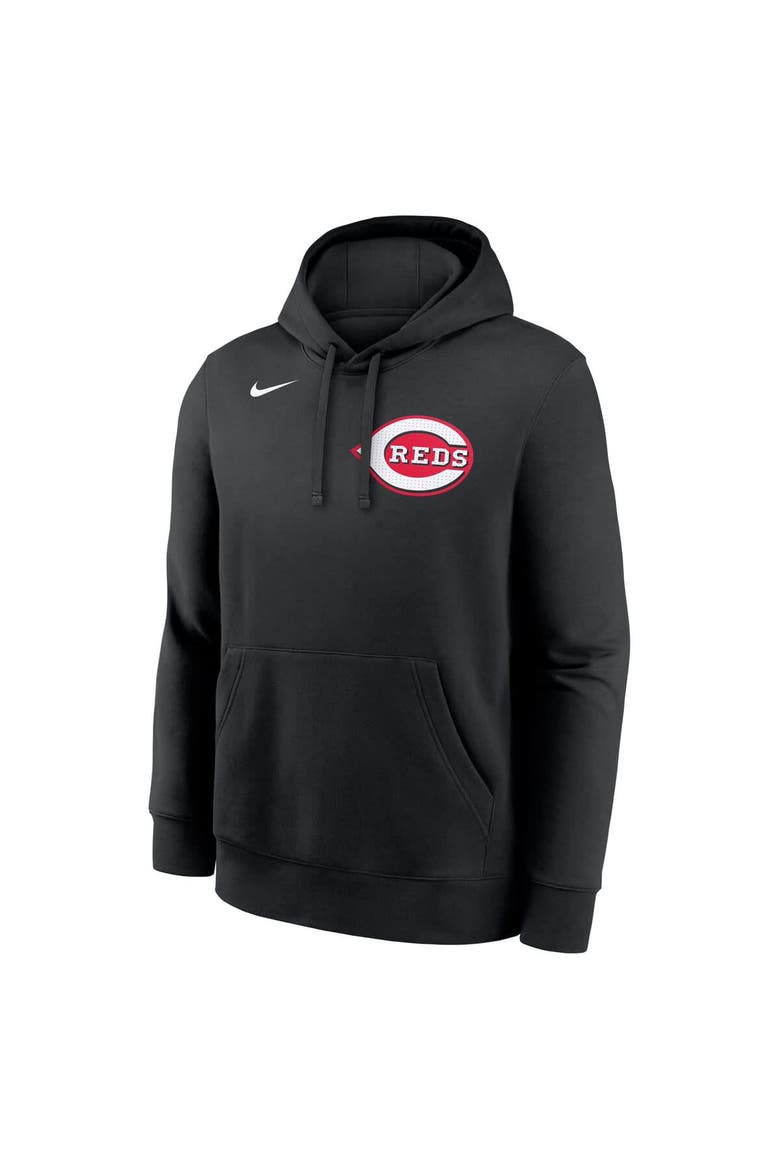Men's Nike Elly De La Cruz Black Cincinnati Reds Player Name & Number Club Fleece Pullover Hoodie, Alternate, color, Black
