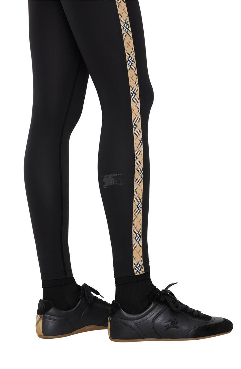 Burberry Alexia Side Check Legging, Alternate, color, Black