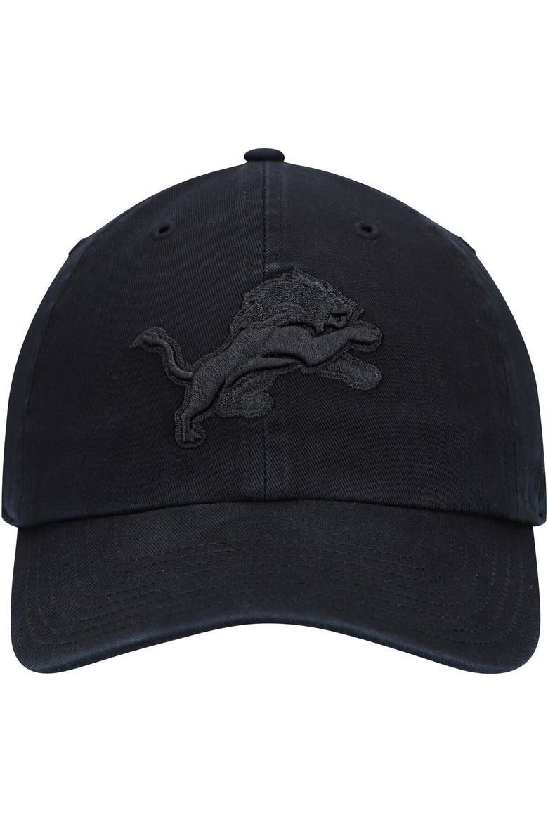 Men's '47 Black Detroit Lions Team Tonal Clean Up Adjustable Hat, Alternate, color, Black