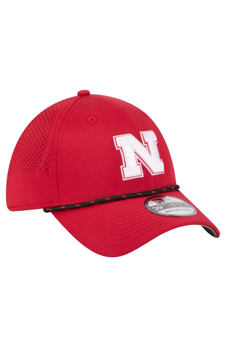 New Era Men
s New Era  Scarlet Nebraska Huskers Rope 39THIRTY Flex Hat, Alternate, color, Scarlet