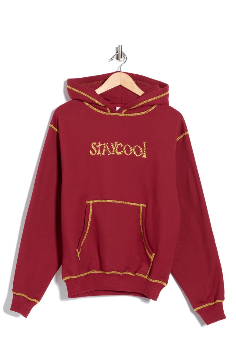 STAYCOOL Star Hoodie, Main, color, Maroon