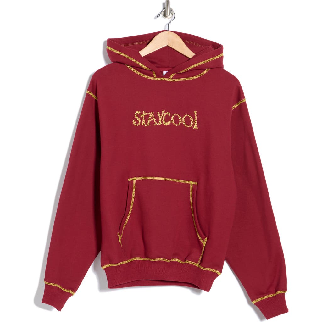 Staycool Star Hoodie In Red