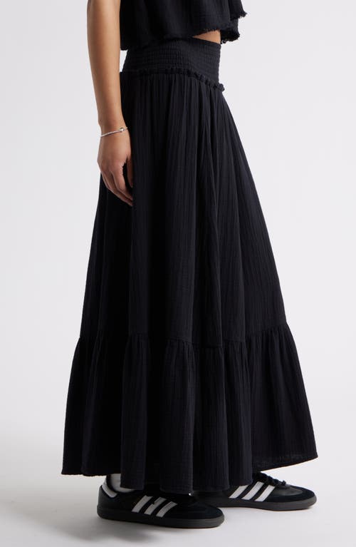 Bp. Cotton Gauze Tiered Maxi Skirt