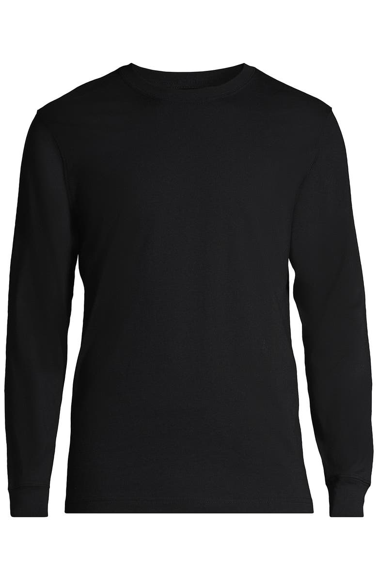 Lands' End School Uniform  Long Sleeve Essential T-shirt, Alternate, color, Black