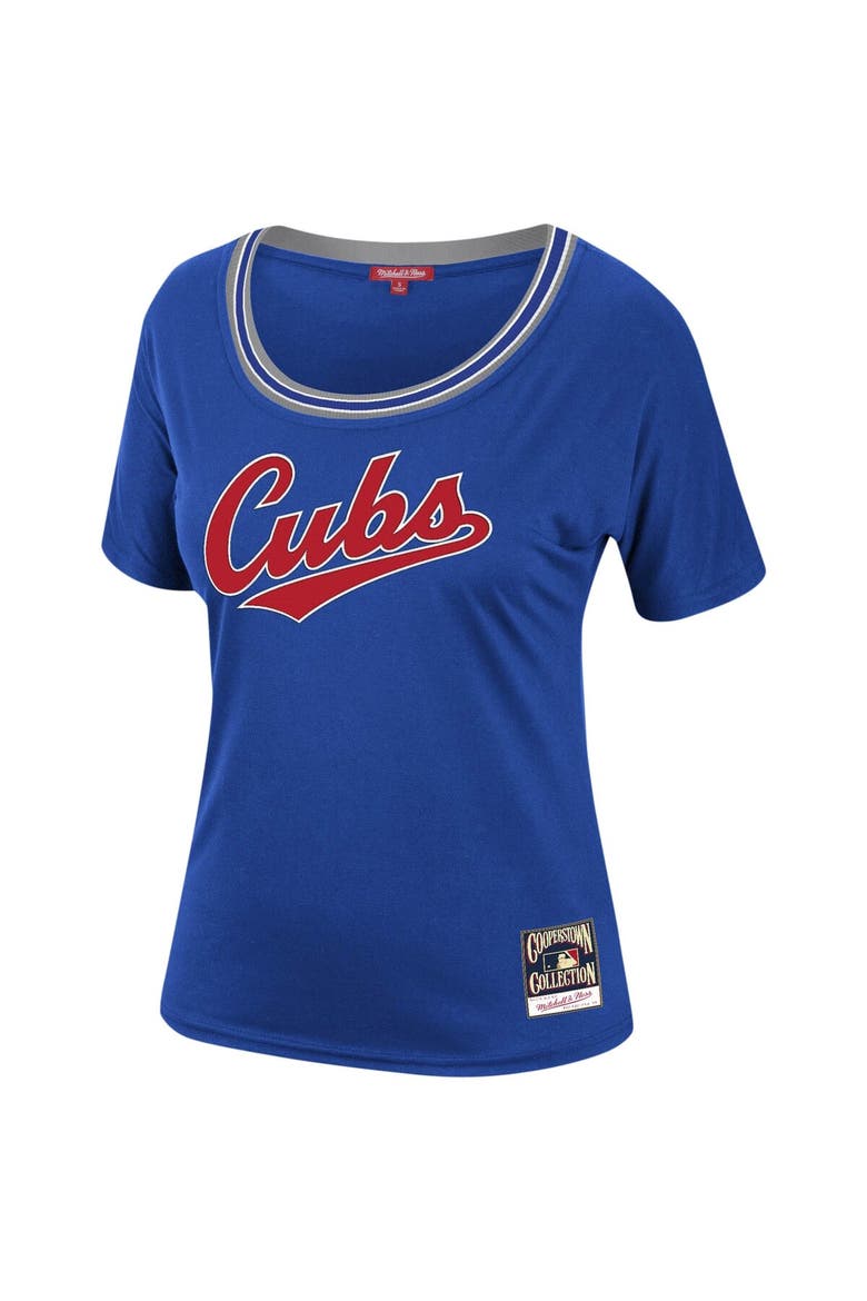 Slouphy Mitchell & Ness Women's Mitchell & Ness Royal Chicago Cubs Slouchy T ...