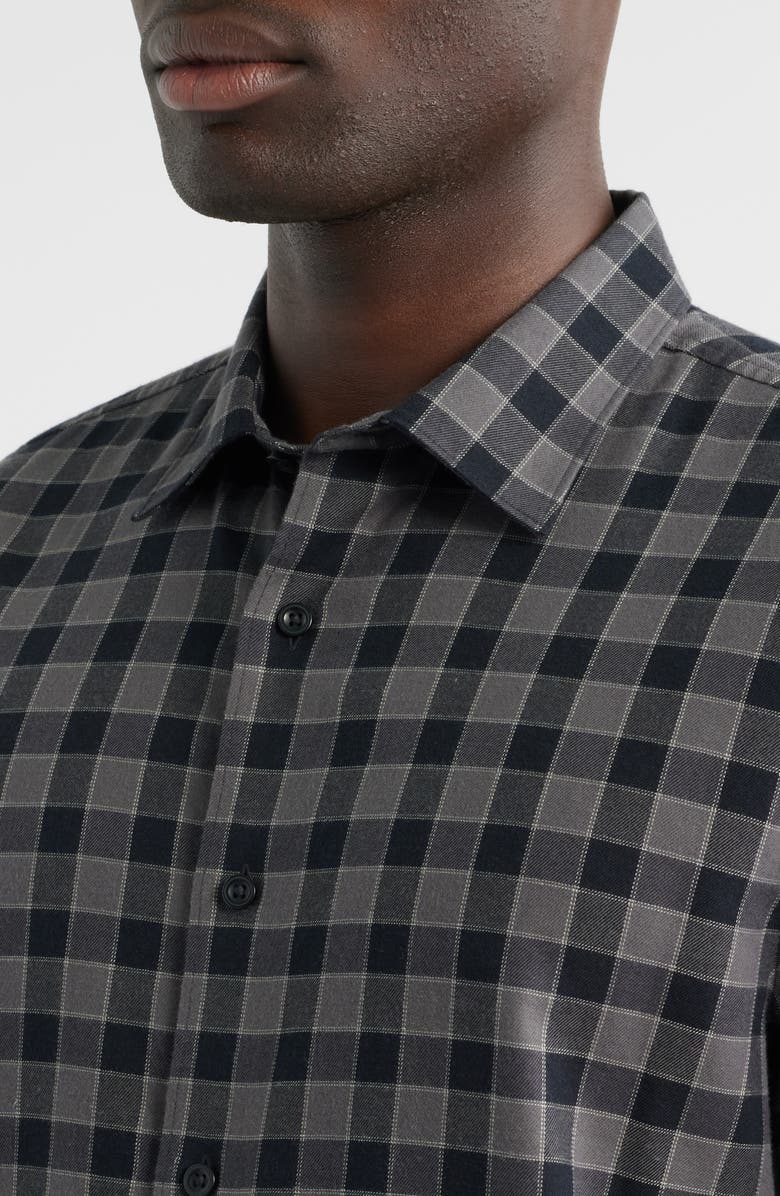 Nordstrom Flannel Button-Up Shirt, Alternate, color, Grey Magnet Carey Check