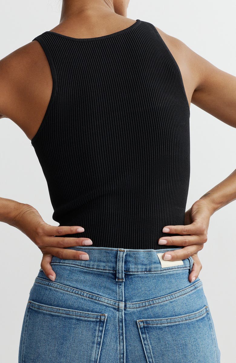 DL1961 Scoop Neck Rib Tank, Alternate, color, Black