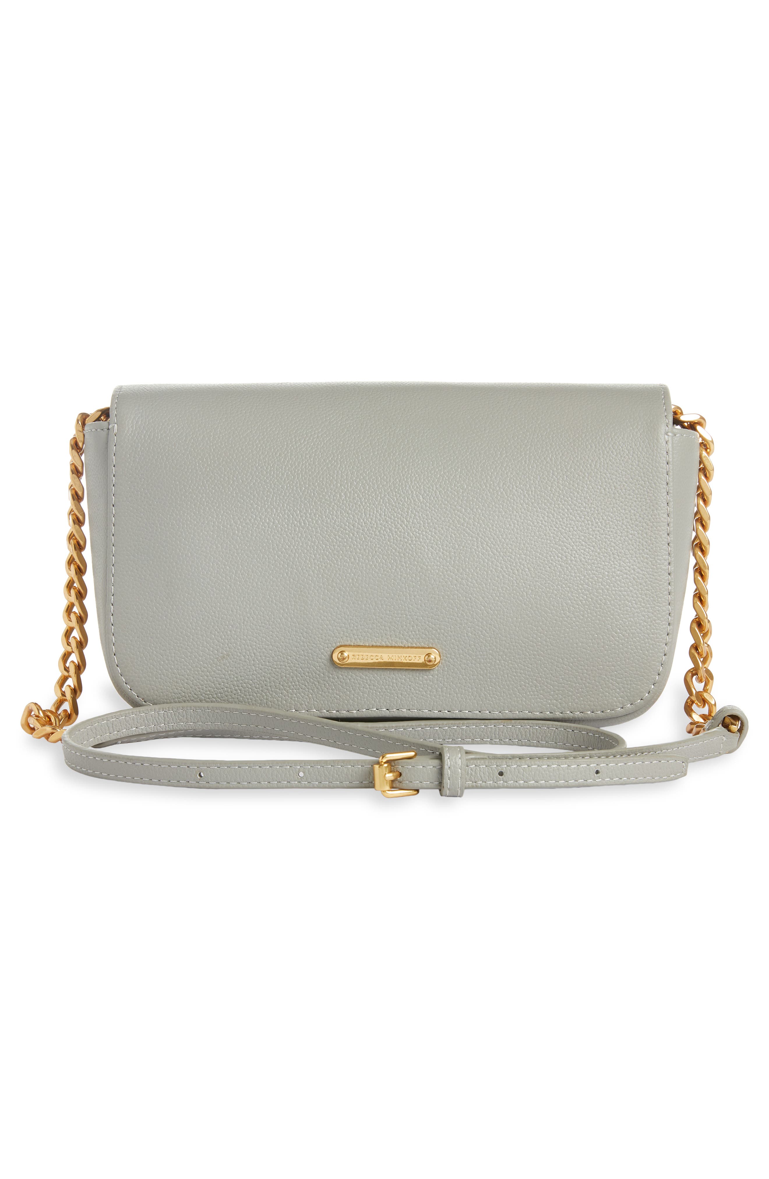 Rebecca Minkoff Amour Leather Crossbody Bag, Alternate, color, Dove