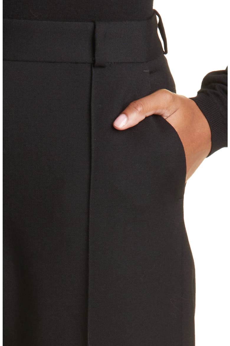 Pleated Wool Trousers, Alternate, color, BLACK
