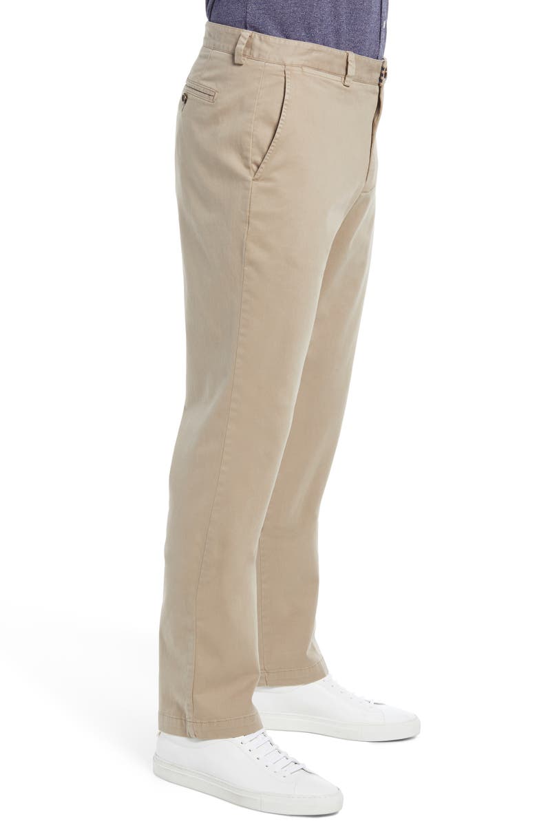 Johnston & Murphy Flat Front Chinos, Alternate, color, Taupe