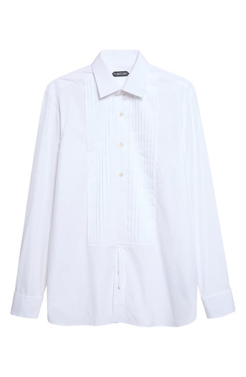 Classic Fit Cotton Poplin Tuxedo Shirt