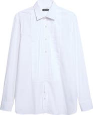 TOM FORD Classic Fit Cotton Poplin Tuxedo Shirt