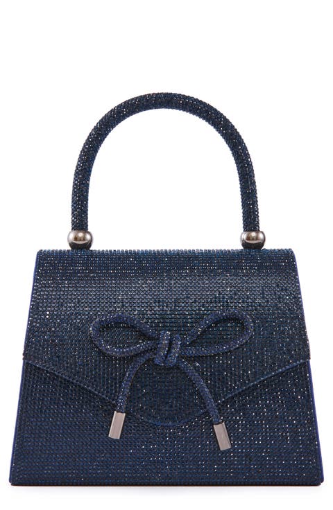 Rhinestone Top Handle Evening Bag