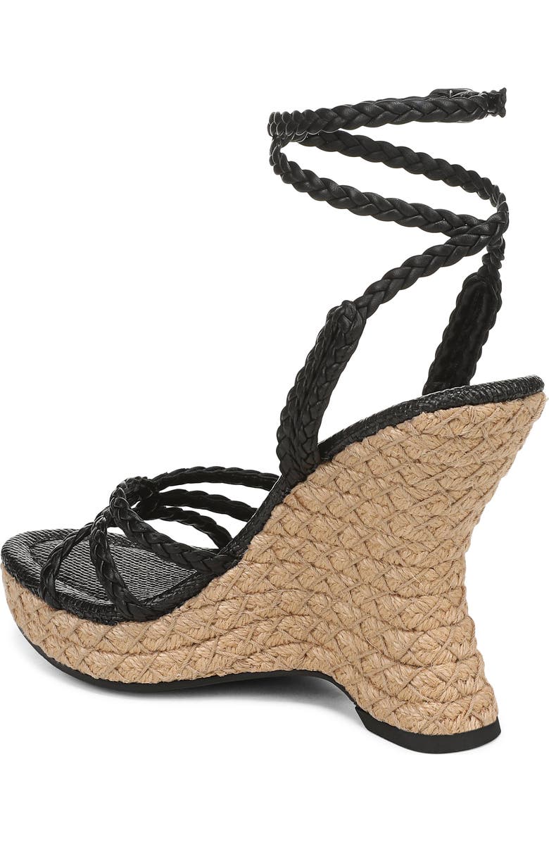 Sam Edelman Mindie Espadrille Ankle Strap Platform Wedge Sandal, Alternate, color, Black
