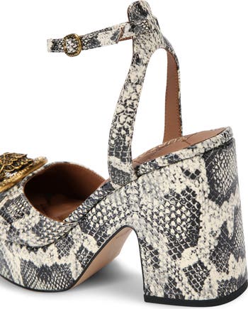 Snakeskin Embossed Platform Pump