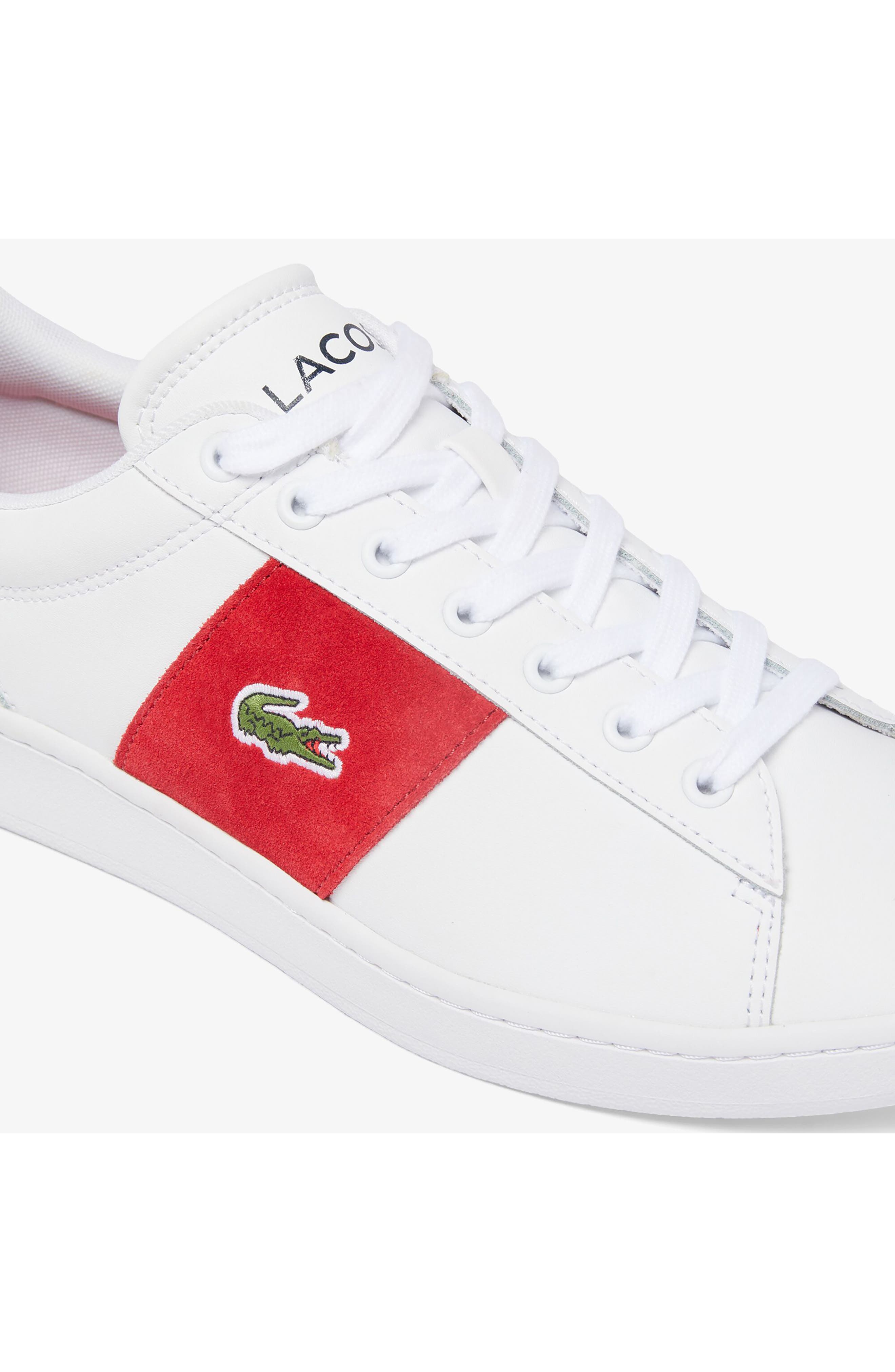 Lacoste Carnaby Sneaker, Alternate, color, White/ Red