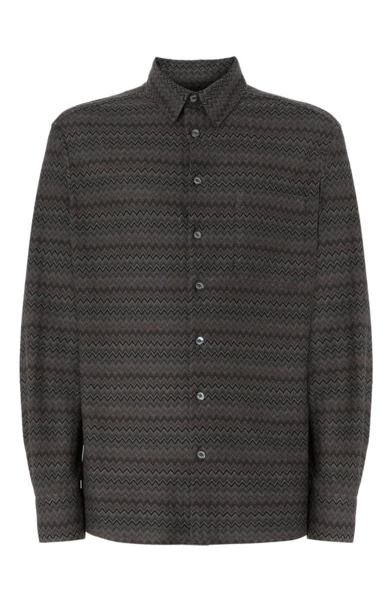 Missoni Shirt With Micro Zigzag Tone On Tone, Alternate, color, Grey