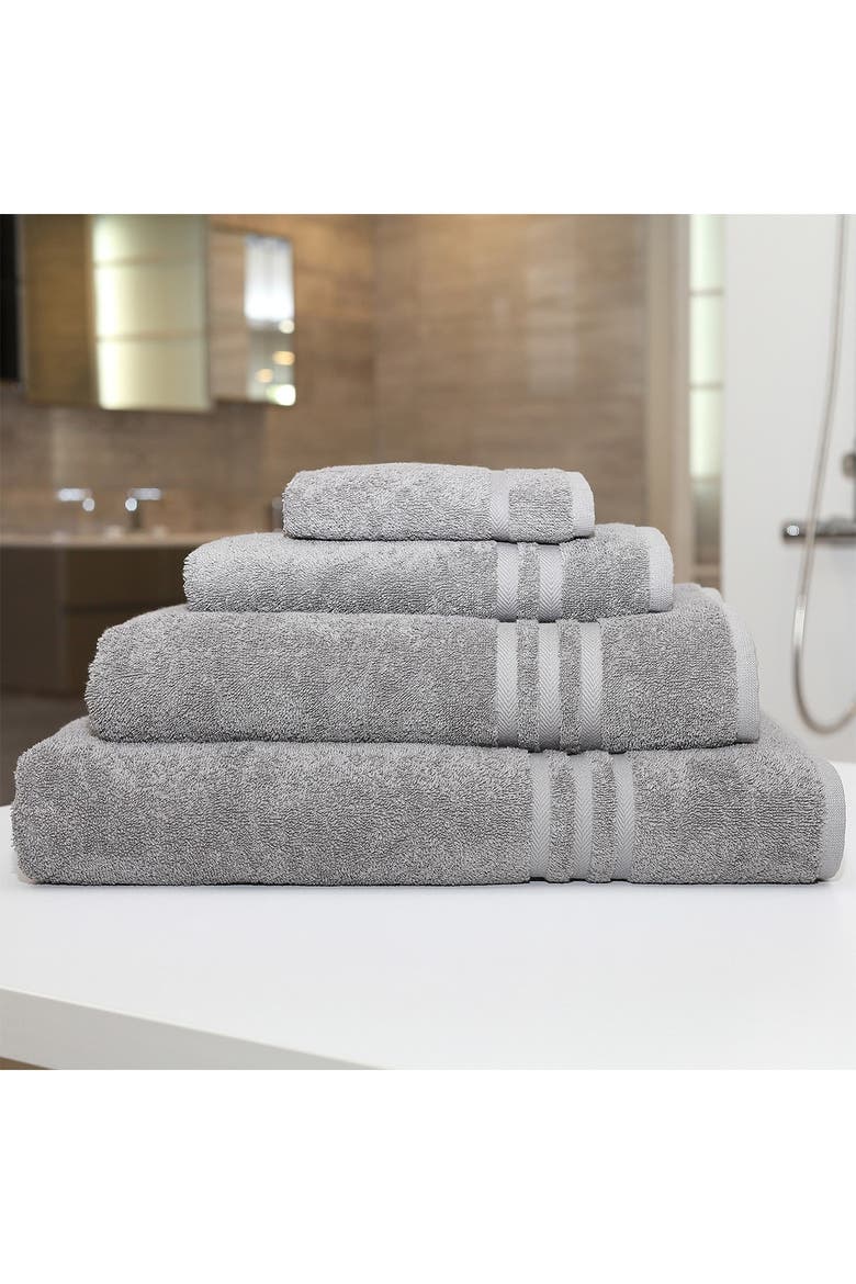 Denzi 4-Piece Towel Set - Dark Grey, Alternate, color, DARK GREY
