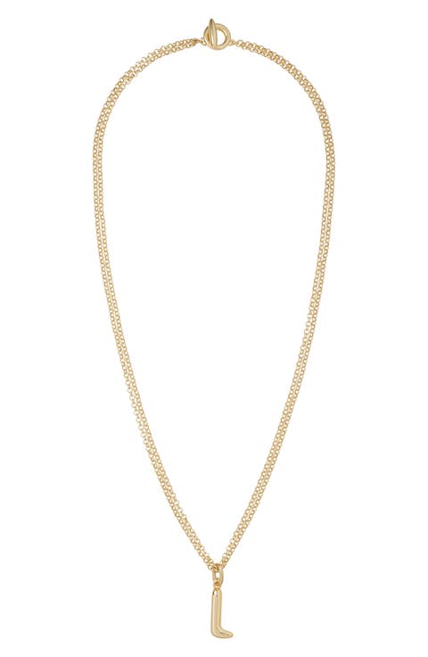 The Puffy Initial Pendant Necklace