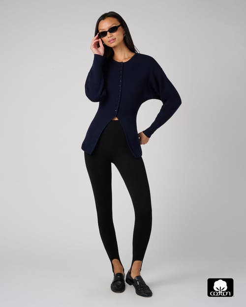 Weworewhat Cotton Stirrup Legging In Black