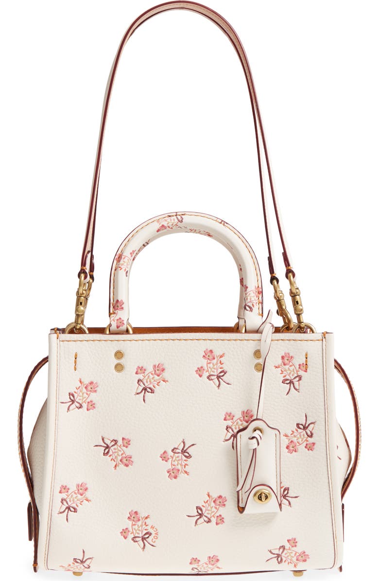 COACH 1941 Floral Bow Rogue 25 Leather Satchel, Main, color,