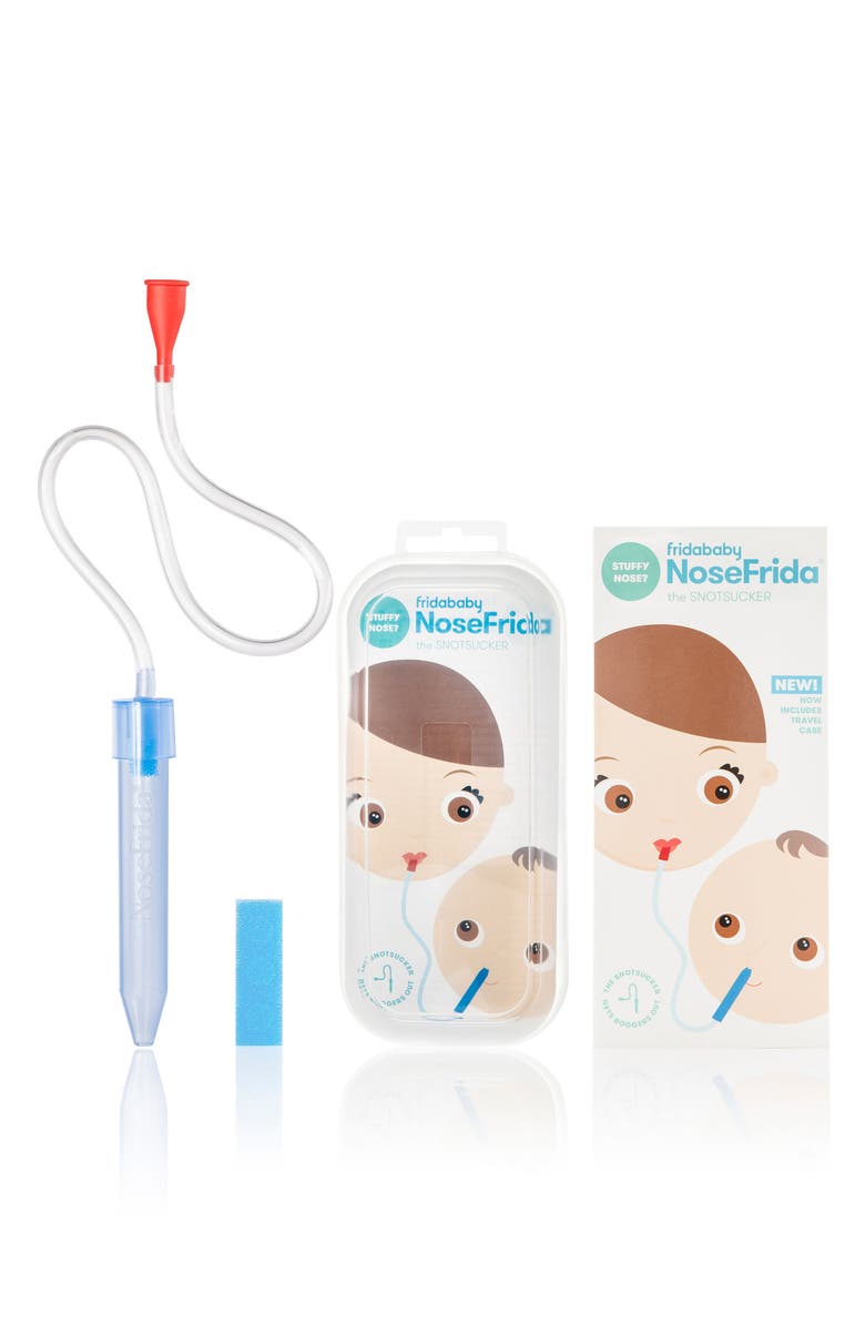 Fridababy NoseFrida<sup>®</sup> The Snotsucker Nasal Aspirator & Travel Case, Main, color, White