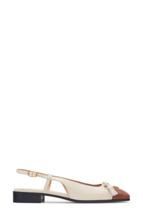 Valentino Garavani Women Valet Du Roi Slingback Ballets In Butter/tobacco