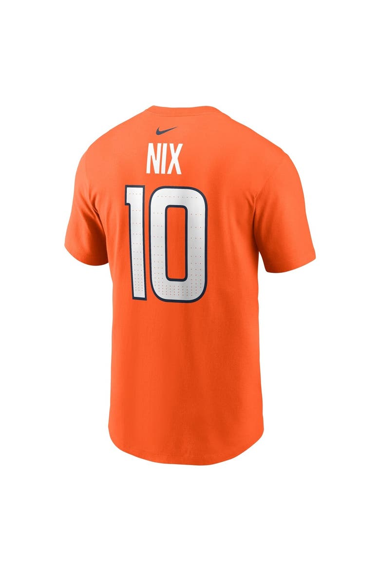 Men's Nike Bo Nix Orange Denver Broncos  Name & Number T-Shirt, Alternate, color, Orange