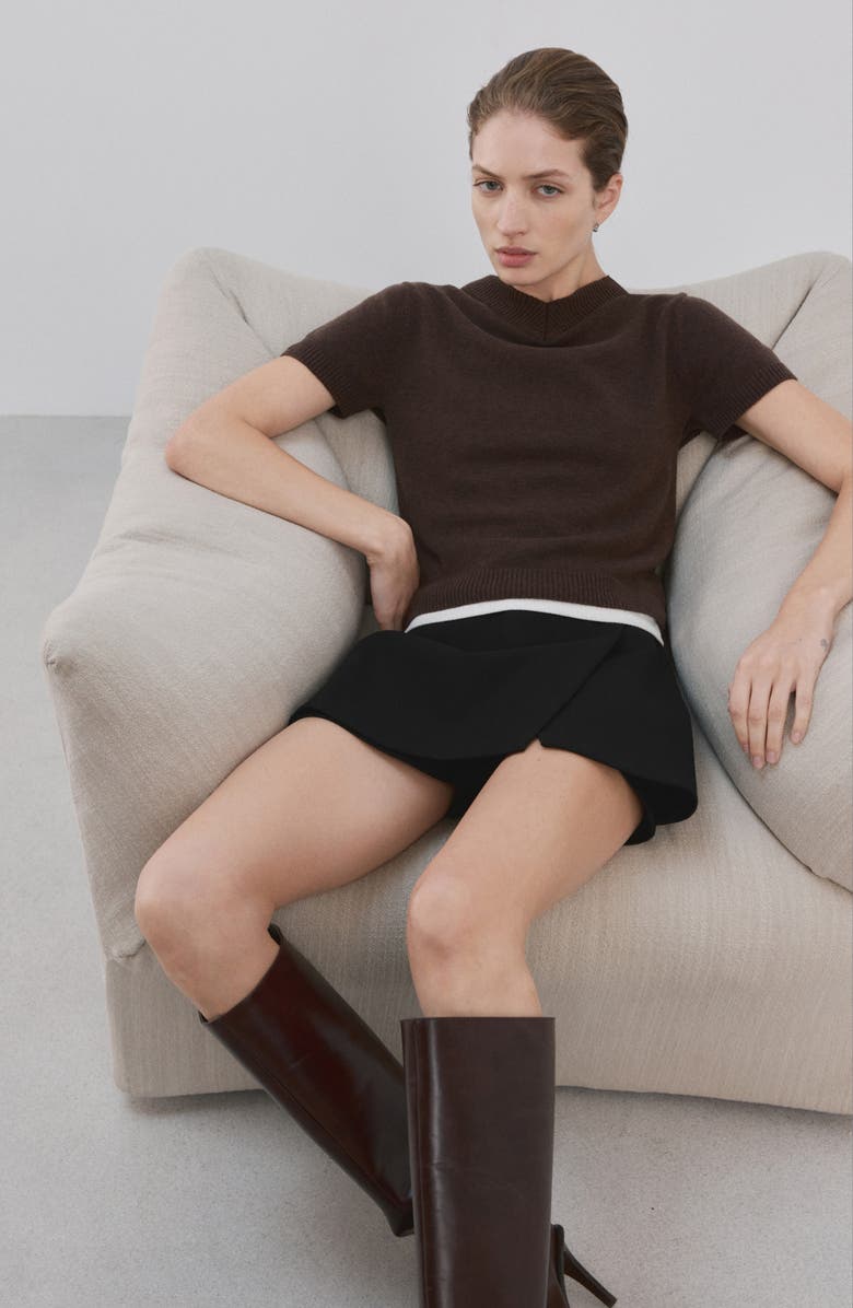 MANGO Candela 2 Skort, Alternate, color, Black