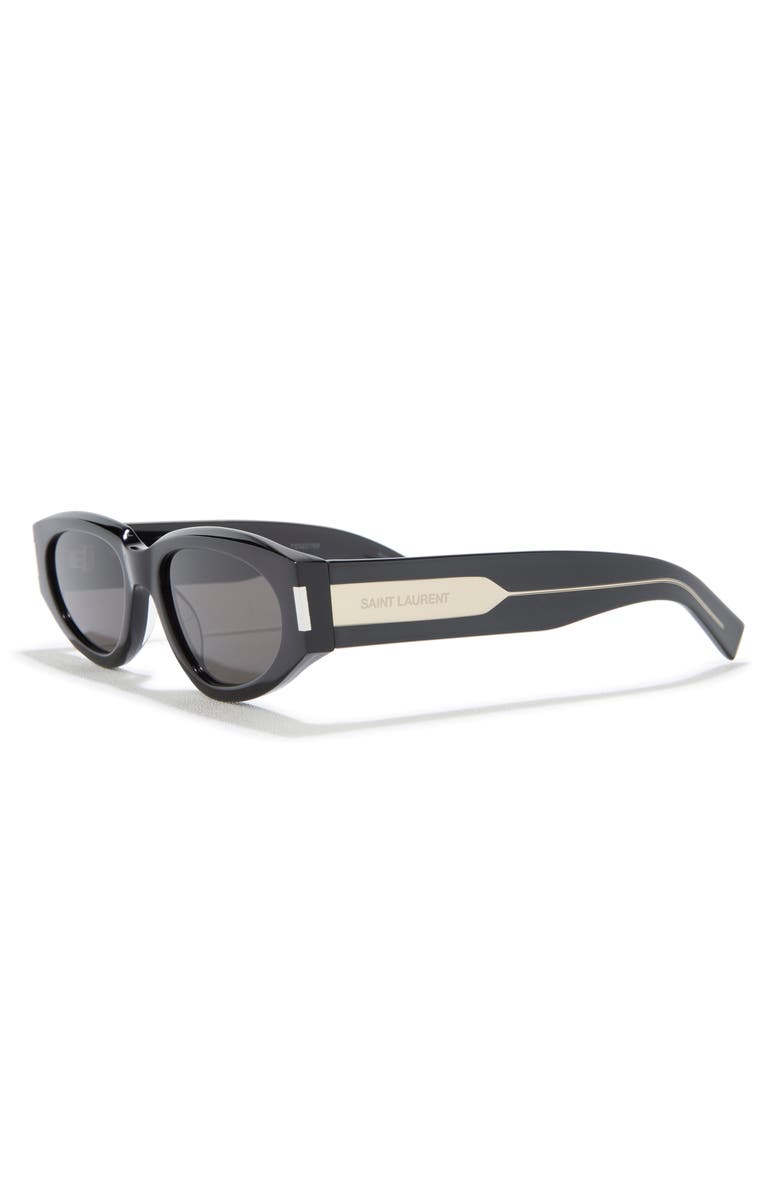 Saint Laurent Cat Eye Sunglasses, Alternate, color, Black Black Grey