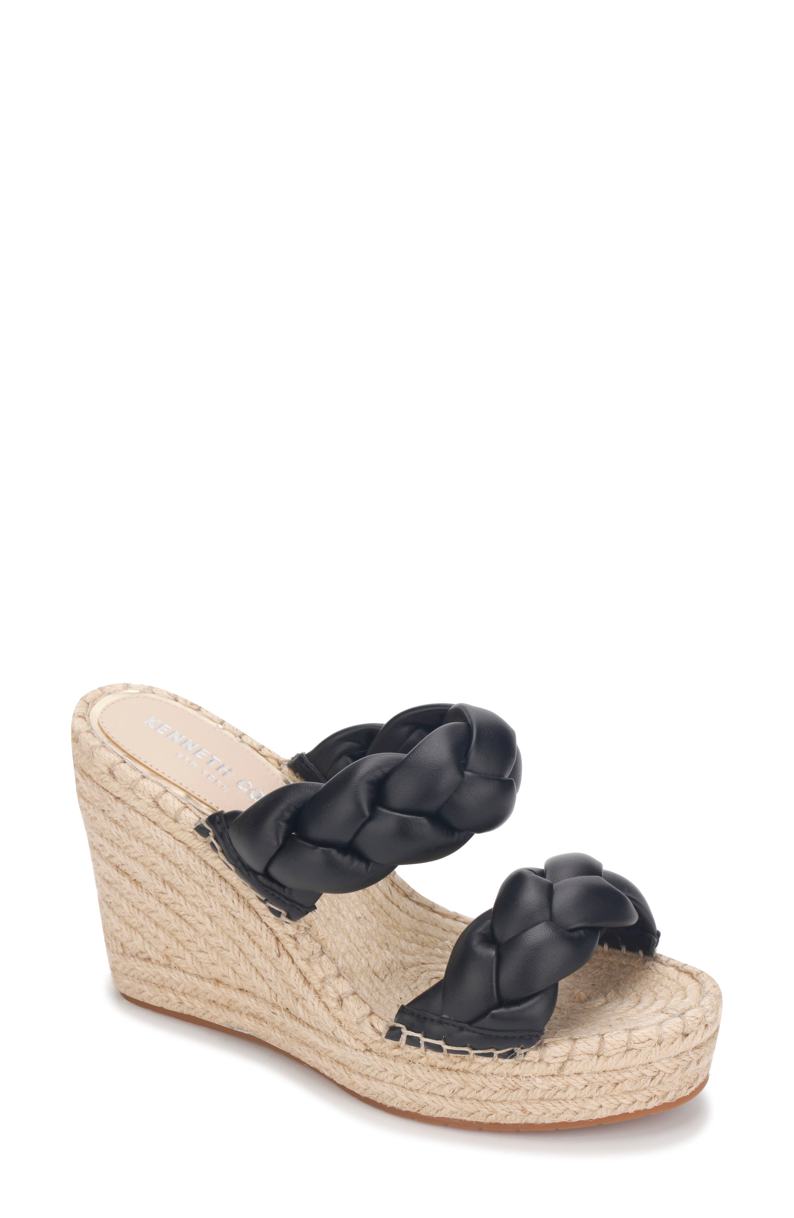 Kenneth Cole New York Olivia Braided Espadrille Platform Wedge Sandal, Main, color, 