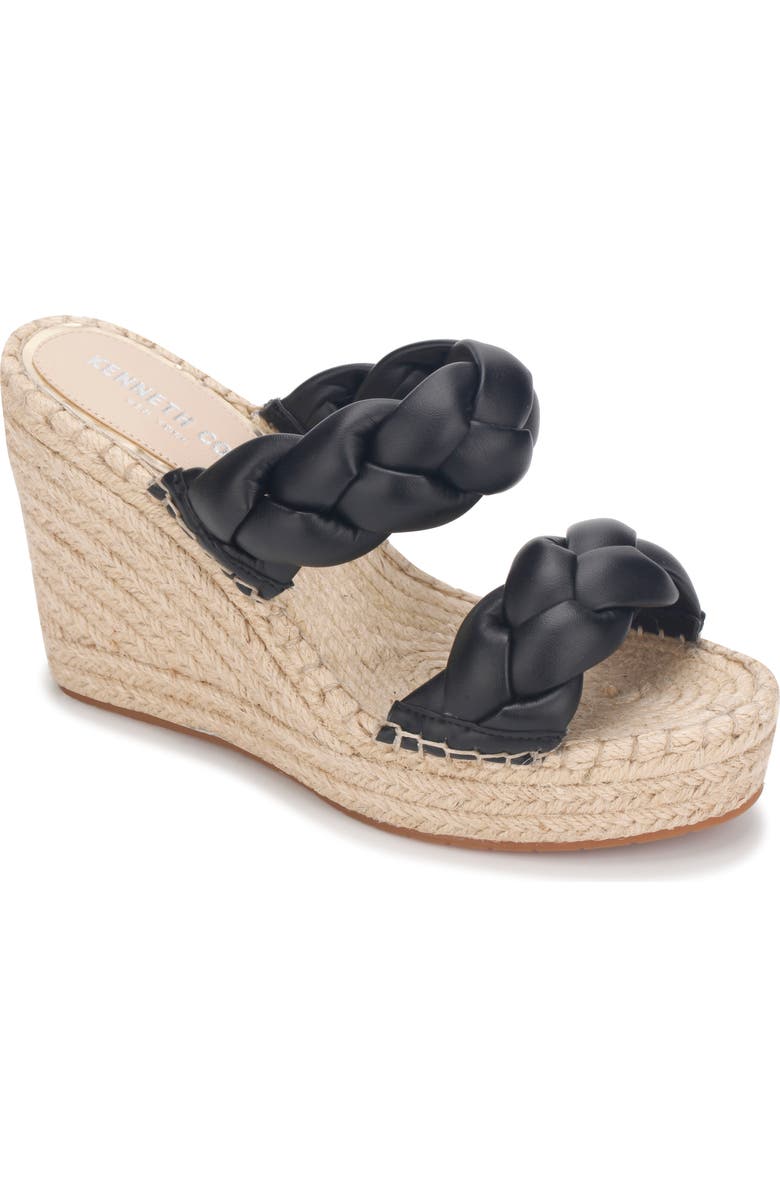 Kenneth Cole New York Olivia Braided Espadrille Platform Wedge Sandal, Main, color,
