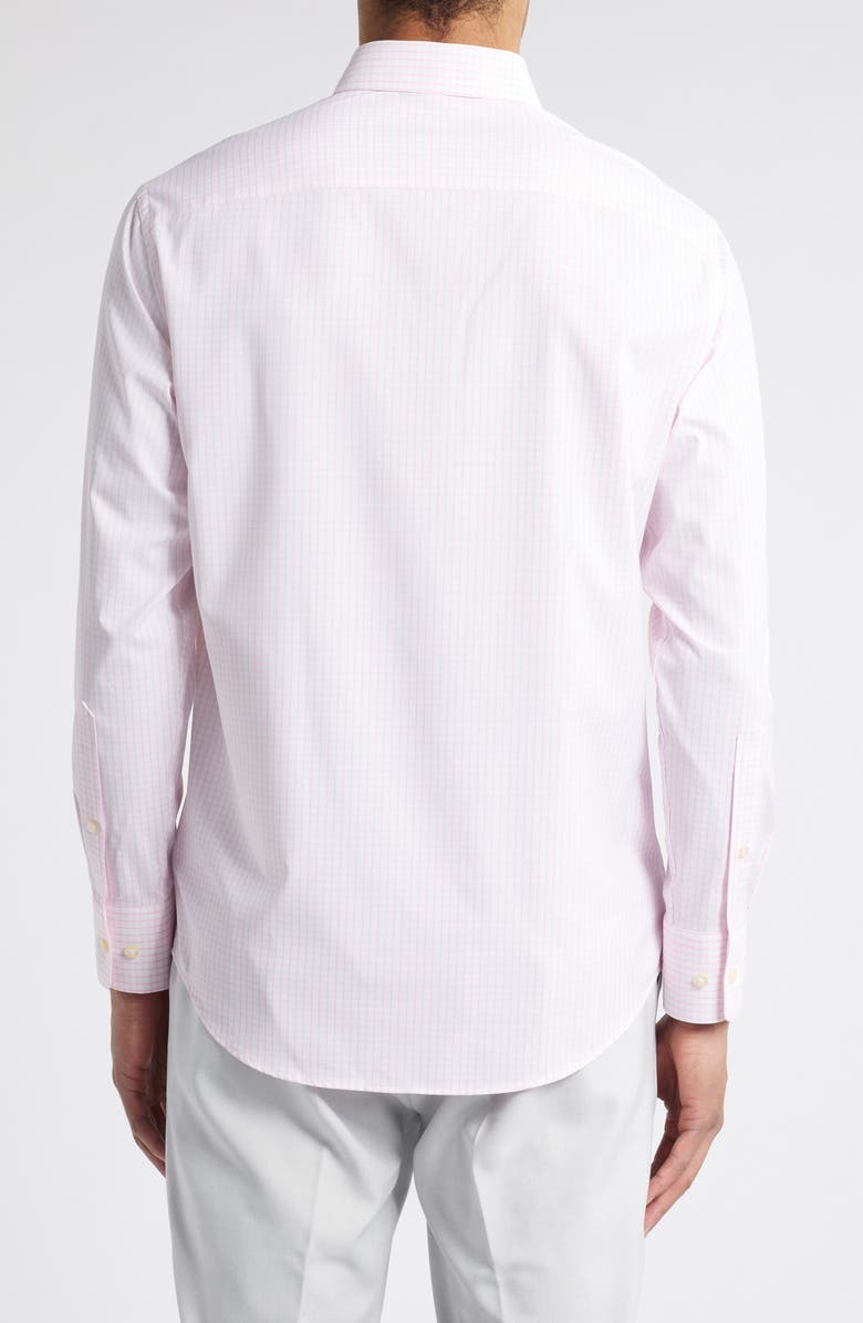 Peter Millar Hanford Check Performance Twill Button-Down Shirt, Alternate, color, Palmer Pink