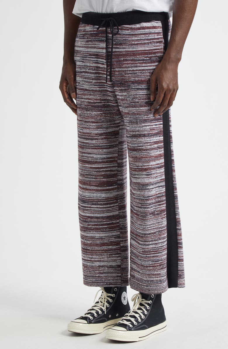 Waste Yarn Project Tim Space Dye One of a Kind Wide Leg Pants, Alternate, color, Black/ White