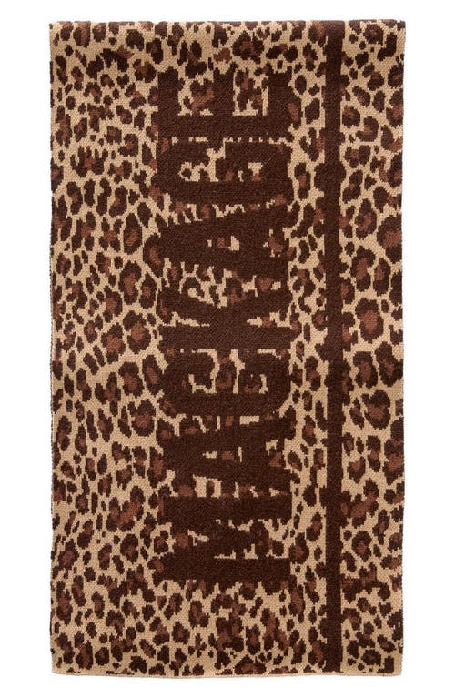 Mackage Juno-a Jacquard Leopard Spot Recycled Merino Wool Blend Scarf In Neutral
