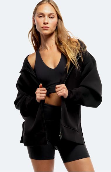 Zella Front Zip High-Low Hoodie | Nordstrom